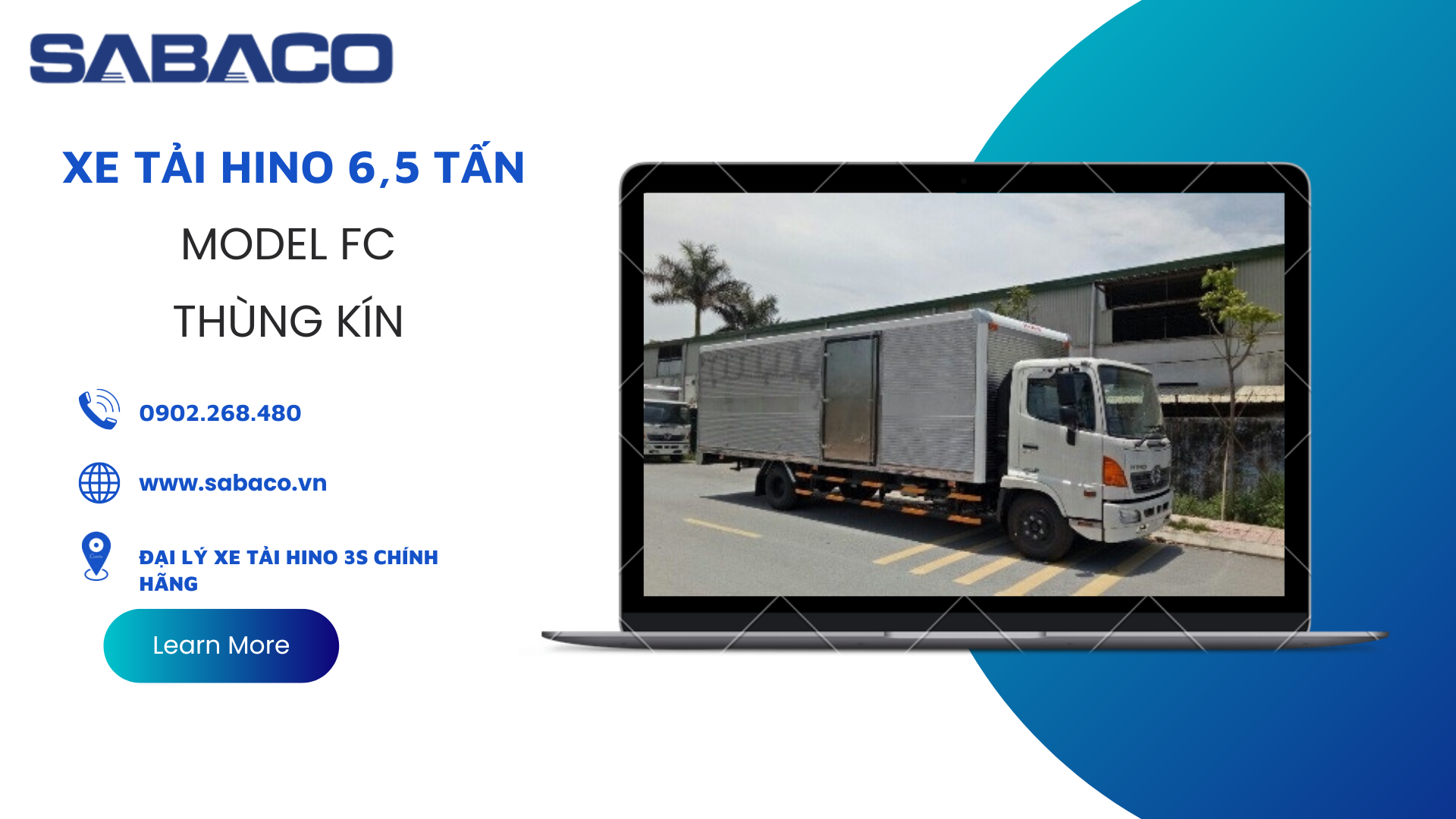 Xe tải Hino 6.5 tấn - Model FC - Thùng kín